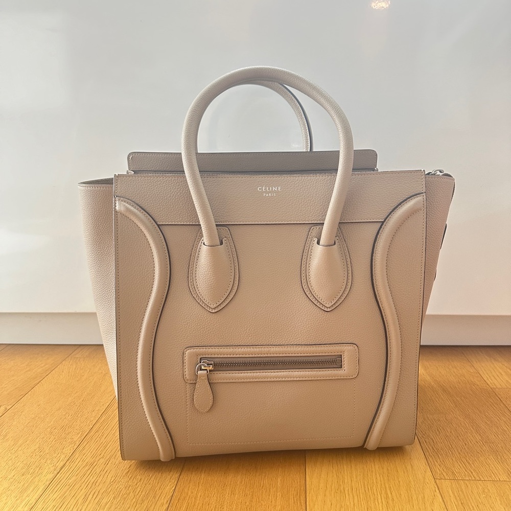 Unused Celine Mini Luggage Tote in Dune